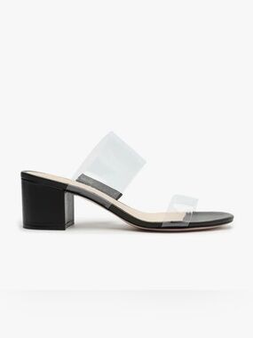 SCHUTZ Victorie Sandal in black/transparent size 7.5